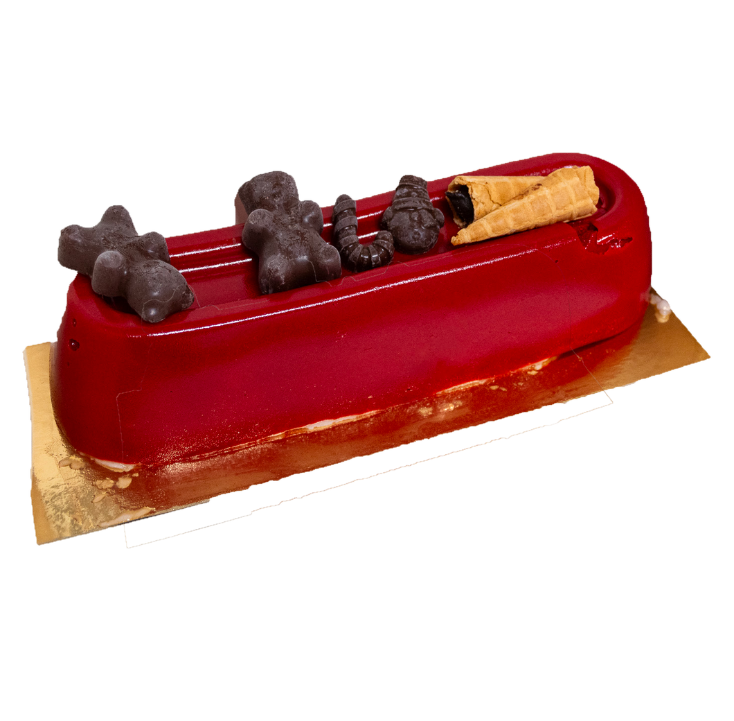 Buche glacée litchi framboise